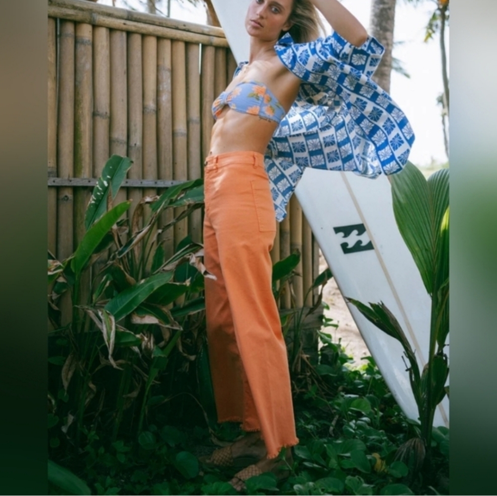 Billabong Orange Wide Leg Pants